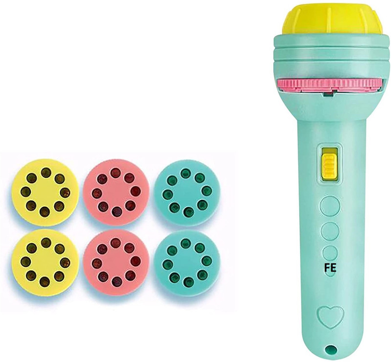 Fegs saifi ji toys 3 slides 24 patterns Mini Projector Torch Toy Flashlight for kids FSJT004(Multicolor)