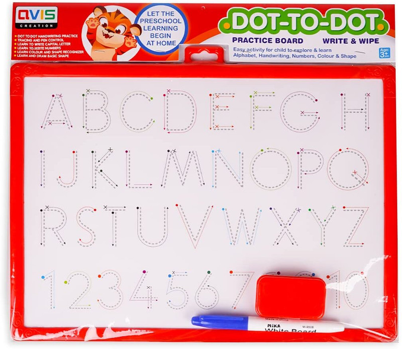 ORNER DOT-TO-DOT WRITE BABY BOARD GAME(Red)