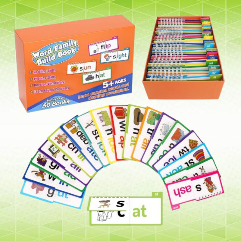 Elevra Multi-Word Family Building Piece for Fluent Reading Skills(Multicolor)