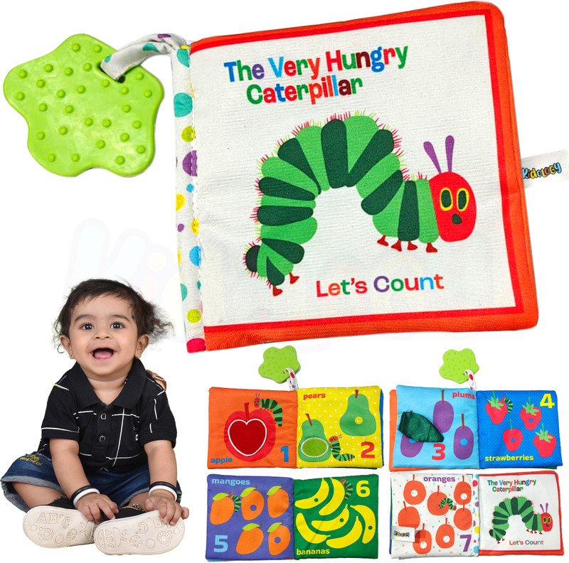 KIDOLOGY Soft Cloth Baby Learning Book with Colorful Fruits & Numbers(Multicolor)