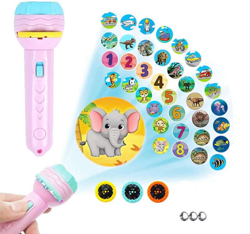 mapperz 3 Slides 24 Patterns Mini Projector Torch Story Projector Flash Light For Kids(Multicolor)