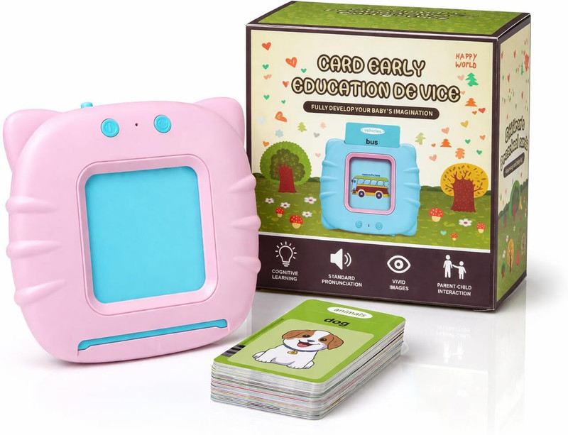Euclid Kids Talking Flash Cards Toy for Smart Learning(Pink)