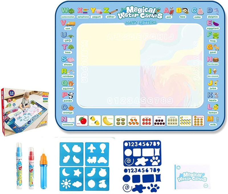 Climberty Magic Water Doodle Mat for Kids Large Reusable Graffiti Drawing Board Creative(Multicolor)