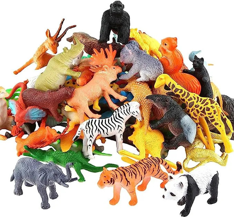 GOOLGETS Animal Safari World Toy Set 6 Realistic Wild Animal(Multicolor)