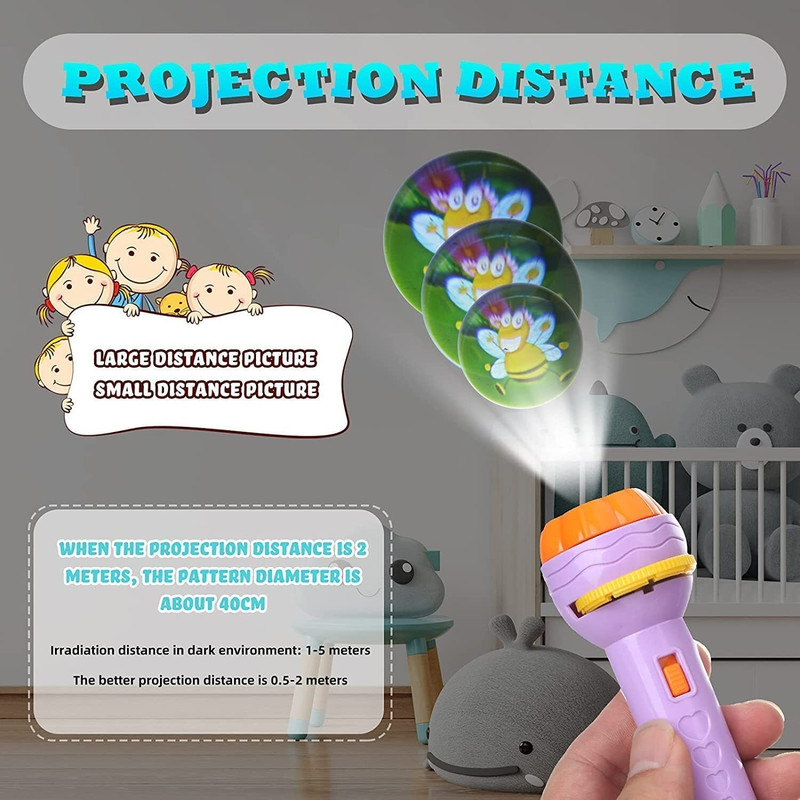 SABIRAT Mini Torch Projector Set, Projection Imaging, Learning Toy(Multicolor)