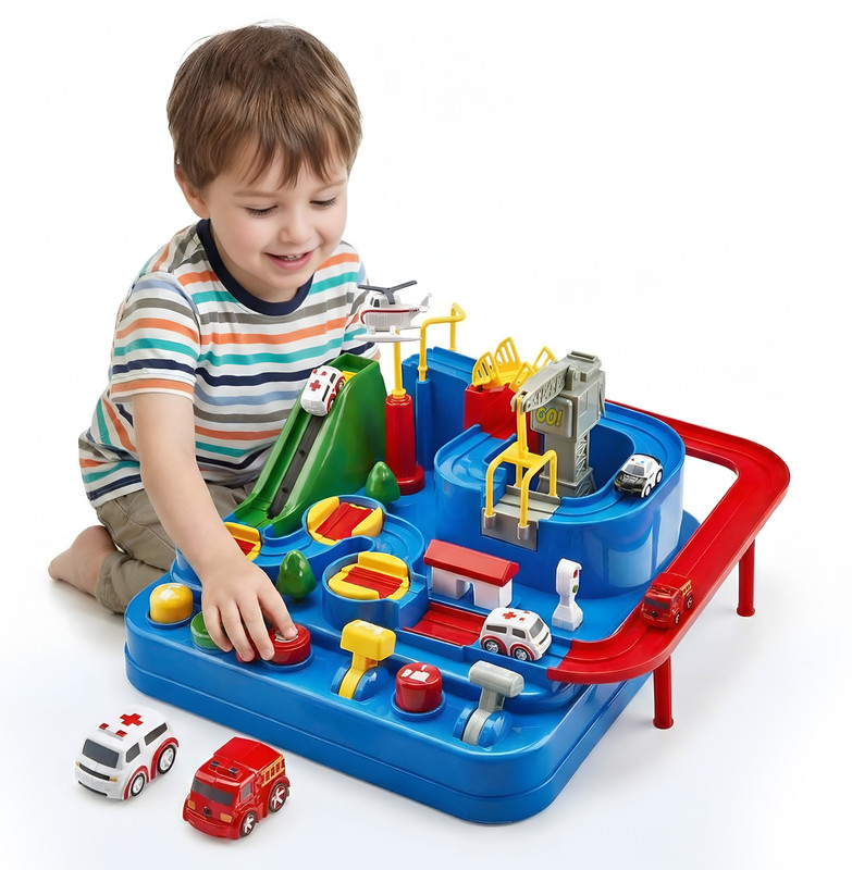 Kidsmate Car Race Track Toys for Kids | STEM Learning Hot Wheels Track Style Playset,(Multicolor)