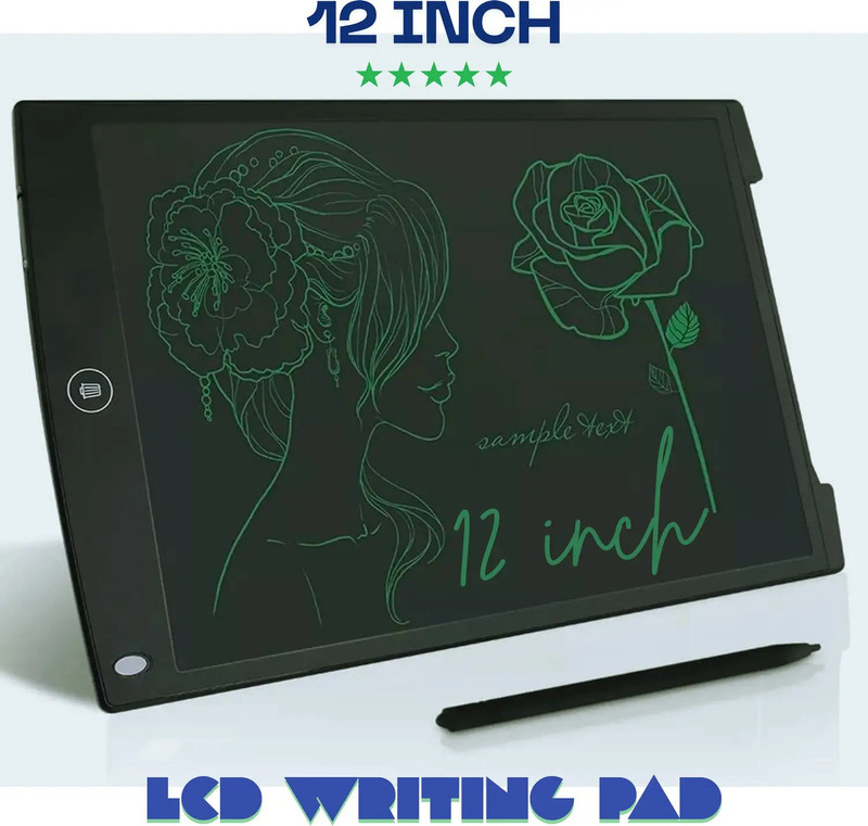 Jeevan jyoti agency Portable 12inch LCD Re-Writing Screen Tablet Drawing Board Digital Notepad J117(Multicolor)
