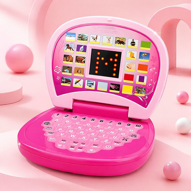 WORLD OF TINY Interactive Educational Laptop Toy for Children Learning(Multicolor)