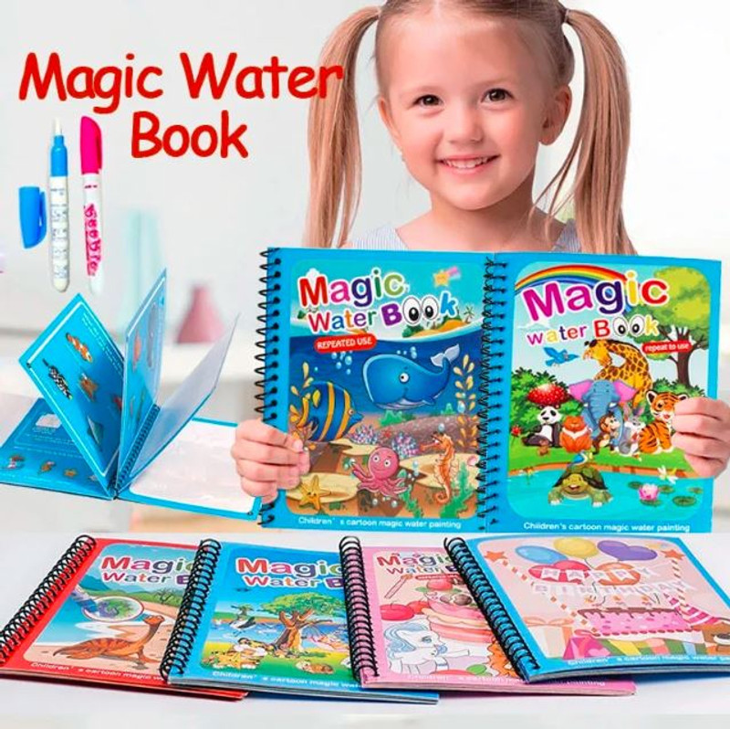 Bestie Toys Magic Water Book Quick Dry Re-Usable Magic Colouring Water Book(Multicolor)