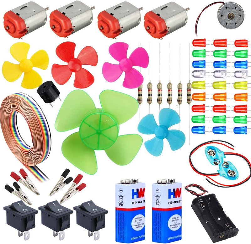 SYMFONIA School Science Project DC Motor kit Seventy Item Loose in one Pack(Multicolor)