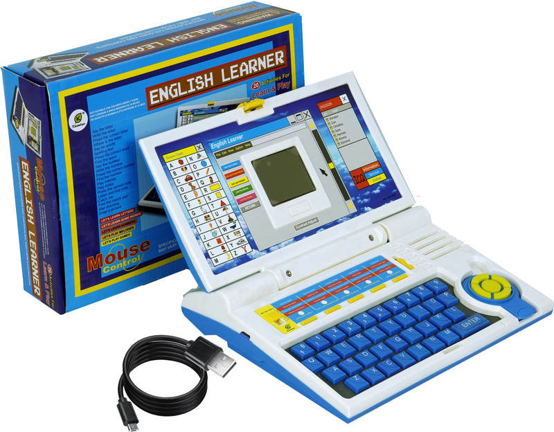 SNDIA Learning Laptop Educational Computer Toys with Mouse & USB Cable, LED Display(Blue)