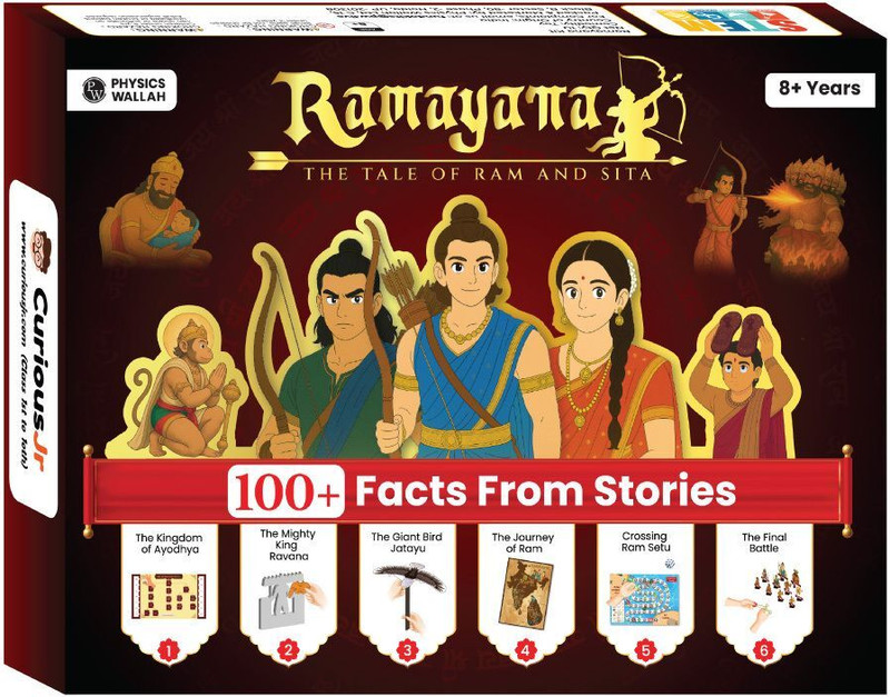 PW Ramayana – 6-in-1 Fun Activity & Family Game | Learn Ramayana Facts | Ages 8–14(Multicolor)