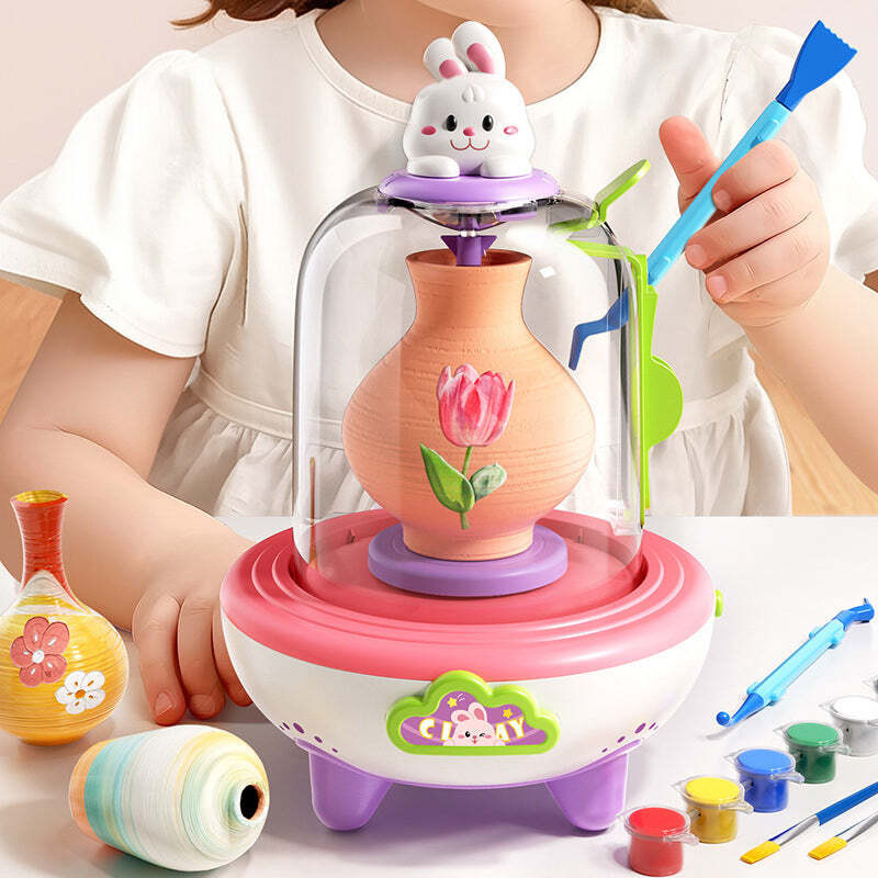 dimorraclub Dimorra Kids Pottery Maker: Spin, Sculpt, and Shine!(Multicolor)