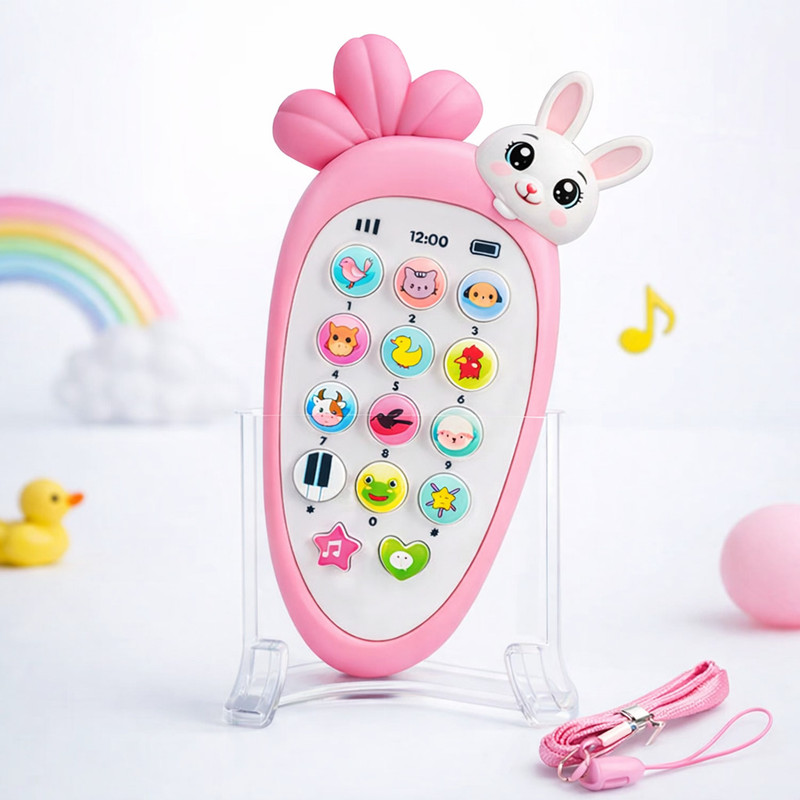 LIVORA Rabbit Mobile Phone Toy for Kids & Toddler Smart Educational Learning Toy Music(Pink)
