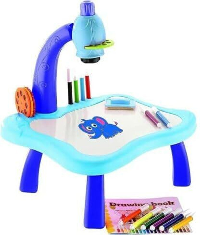 Alakhdhani Enterprise Kids Drawing Projector Table Interactive Trace & Draw Art Toy(Blue)