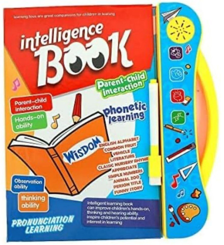 MAIRAAG Interactive Intelligence Learning Book with Sound for Kids Early Education(Multicolor)