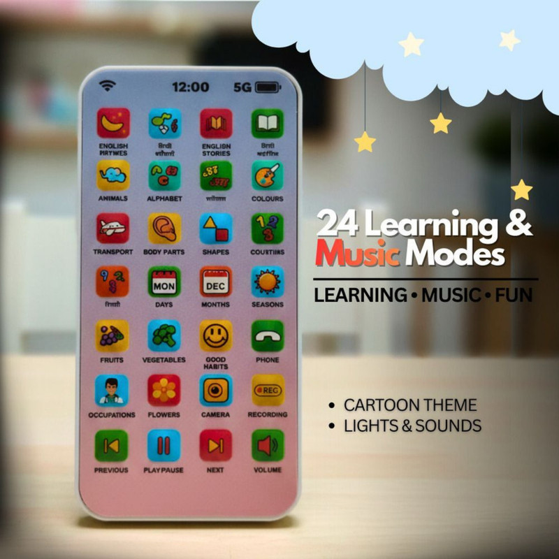 Zenex store EduPhone 28-Function Screen-Free Learning Toy.(Multicolor)