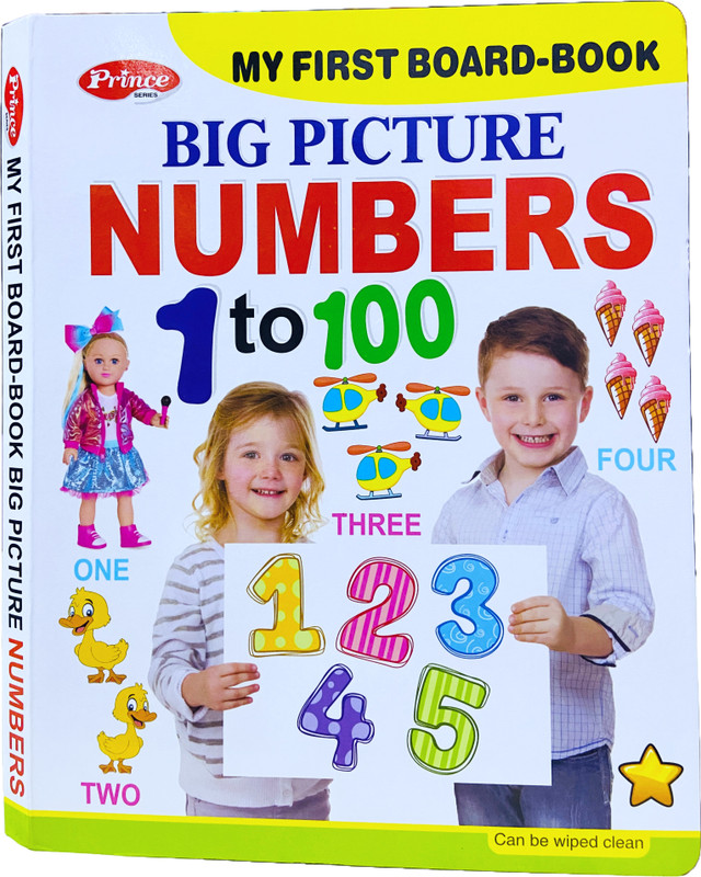 GoodsNet Big Board Book 1 To 100 Numbers Learning With Big Picture For Kids(Multicolor)