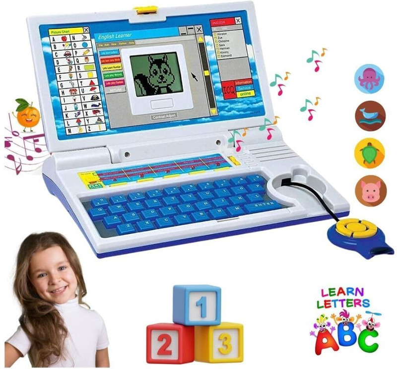 SNISH SIGNATURE Educational Laptop Computer Toy with Mouse LED Display & Fun Learning Activities(Multicolor)