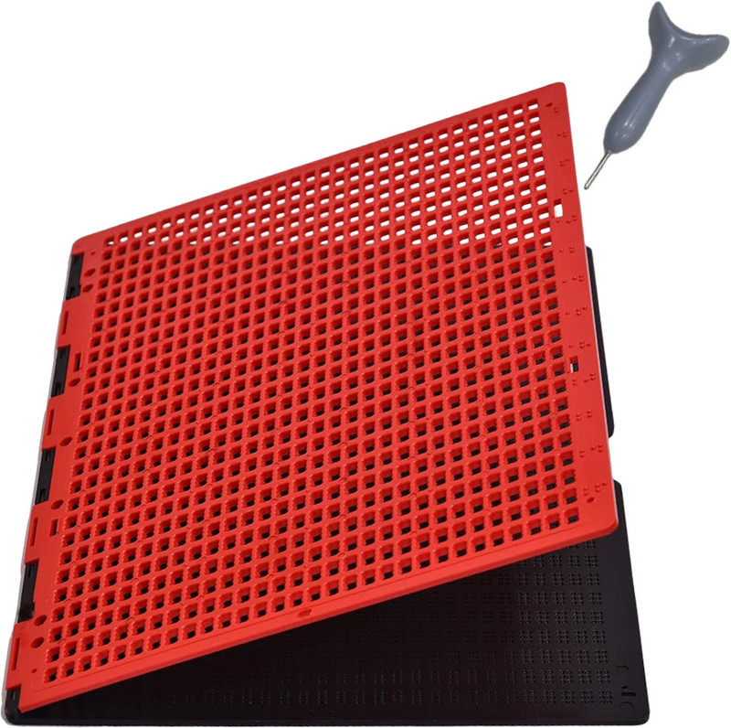 ZUVOY Braille Learning Slate with Stylus – Educational Writing Board for Kids(Red, Black, Grey)