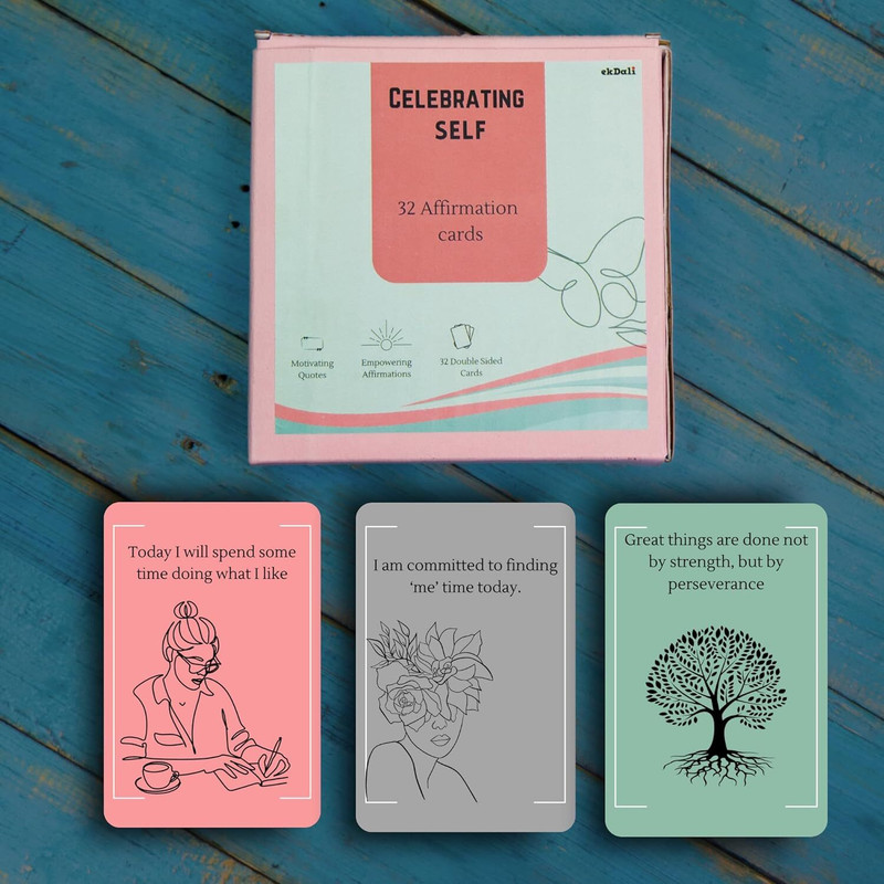 ekdali Celebrating Self -Affirmation cards for women | Empowering and motivating(Pink)