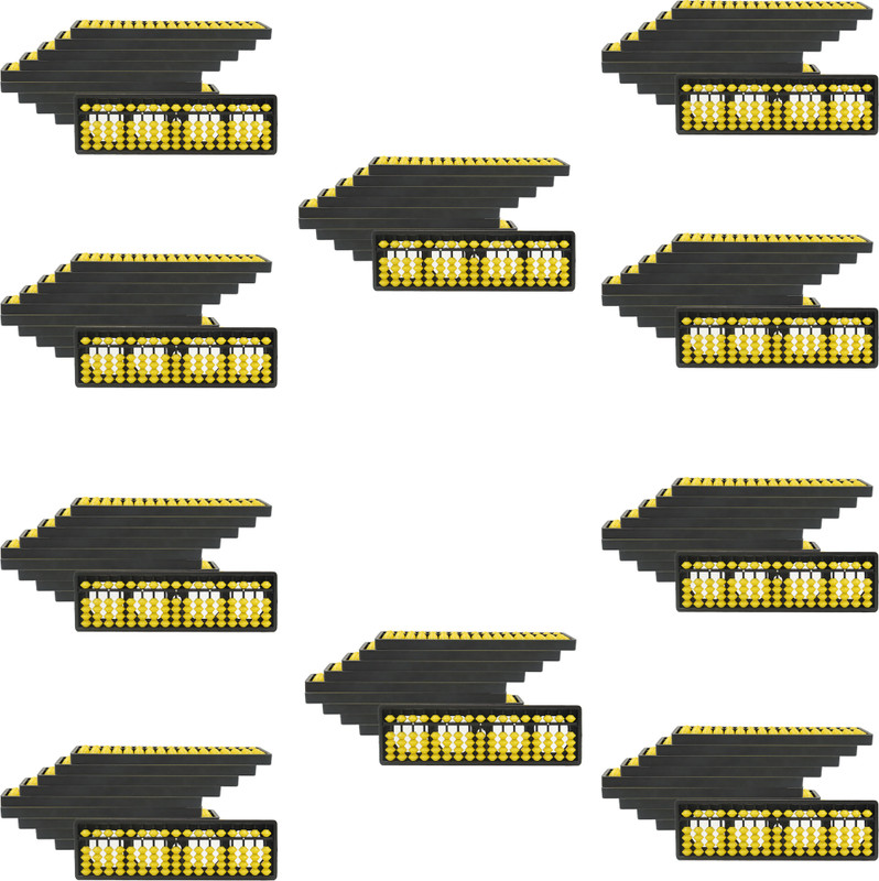 Abica 17 Rod Yellow Abacus -Pack Of 100(Yellow)