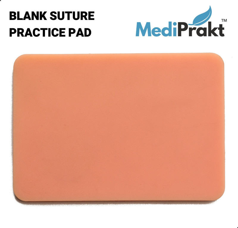 MediPrakt SUTURE PRACTICE PAD (BLANK) | 3 Layers- Human Skin, Fat and Muscle | No Incisions | Create Own Wounds | Ideal for Students (MADE IN INDIA)(Beige)