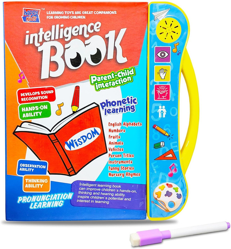 KidsCorner Interactive Musical Learning Book for Kids | ABCD Alphabet, Rhymes, Educational(Multicolor)