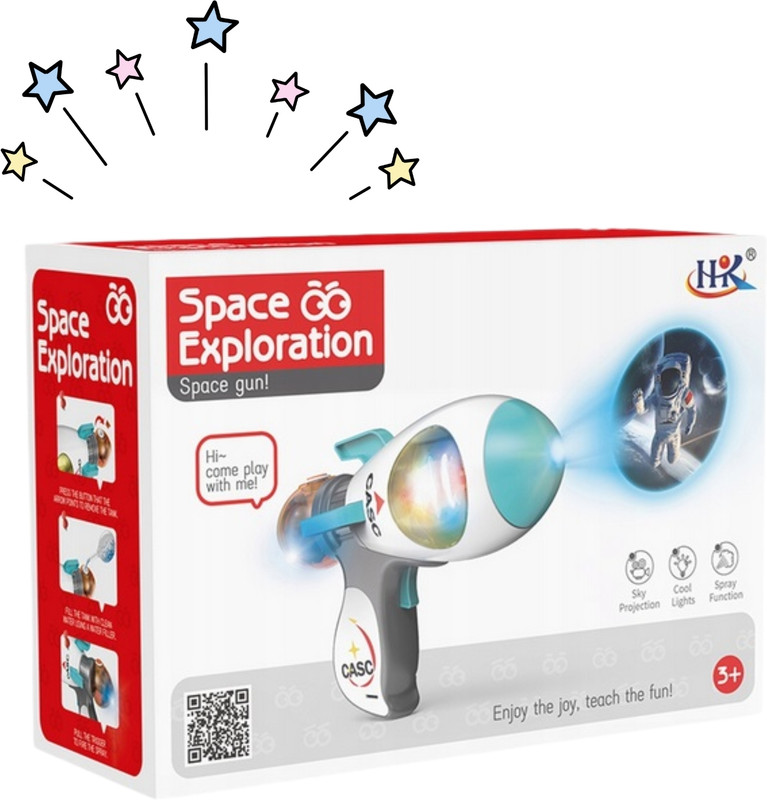 Zuuluzrs Space Blaster Toy Astronaut Projector with Light, Music(Multicolor)