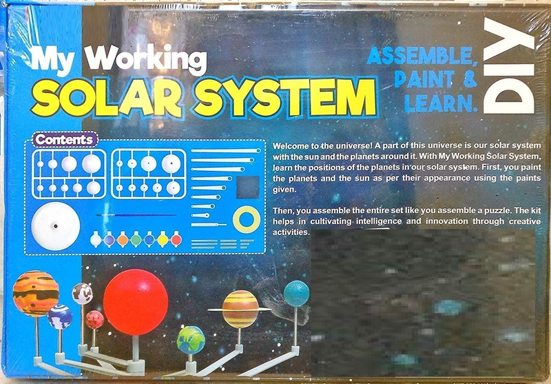 ZWINKO New Working Solar System, Assemble, Paint & Learn (Learn About All Planets)(Multicolor)
