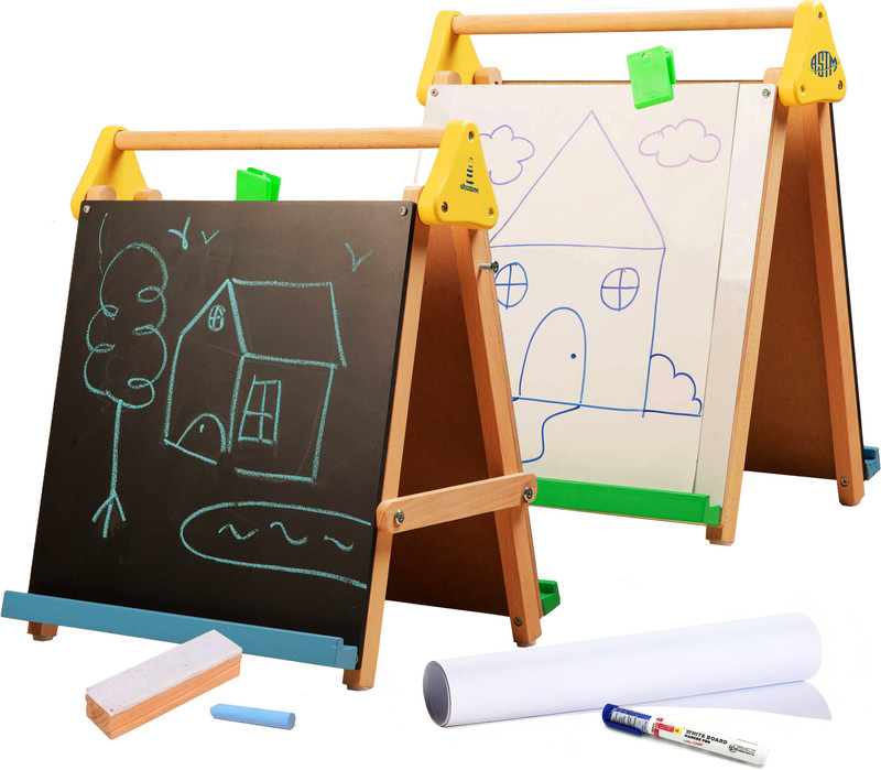 Shumee 3-IN-1 TableTop Easel Board (2X3ft)(Black, White)
