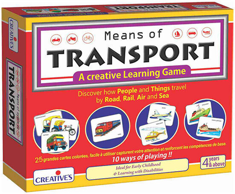 Creatives Means of Transport Educational Learning Game Vehicles on Land Transport Ages 4+(Multicolor)