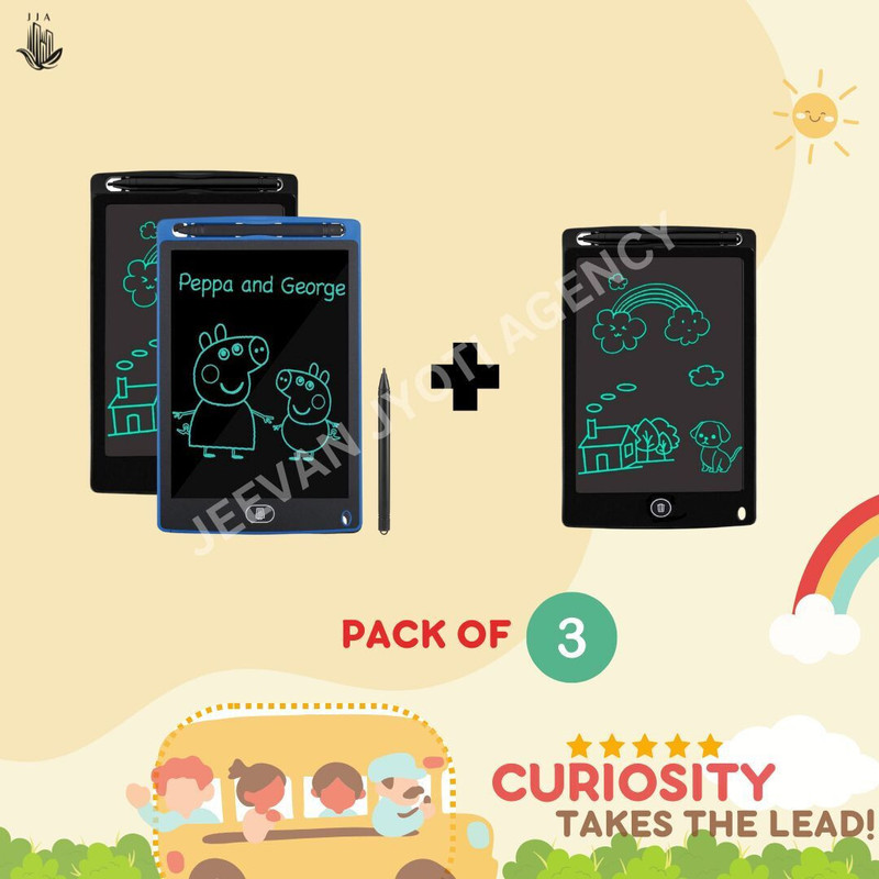 Jeevan jyoti agency LCD Writing Tablet for Kids, Electronic Erasable Drawing Writing Board(Multicolor)