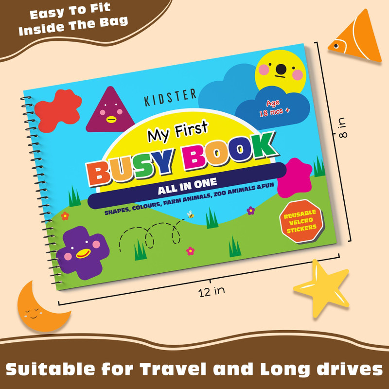 KIDSTER My Busy book combo with learning activities for toddlers(Multicolor)