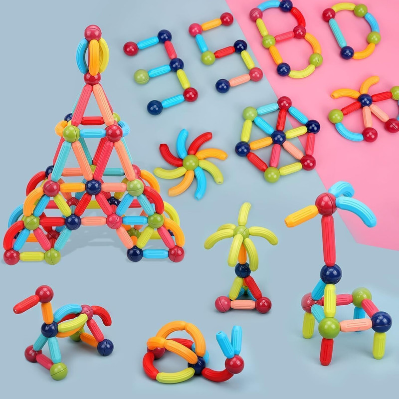 AHYRA Magnetic Building Sticks Blocks Kids Toys, Learning Sticks(42pcs)(Multicolor)