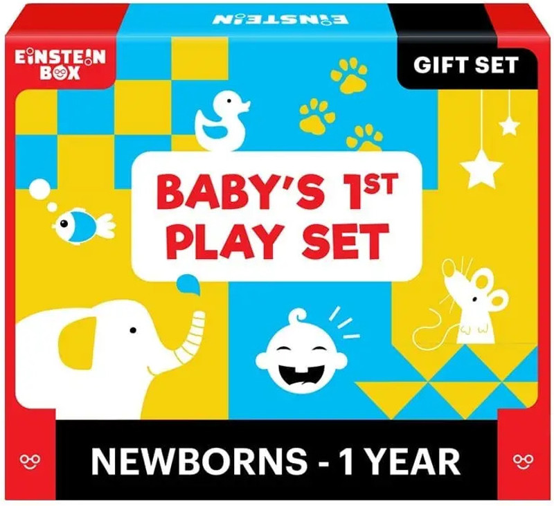 Einstein Box Gift Set for Babies, Newborns and Infants of Age 1-3-6-9-12 Months(Yellow)