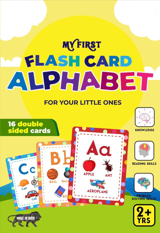 Domios Alphabets Flash Cards For Kids(Multicolor)