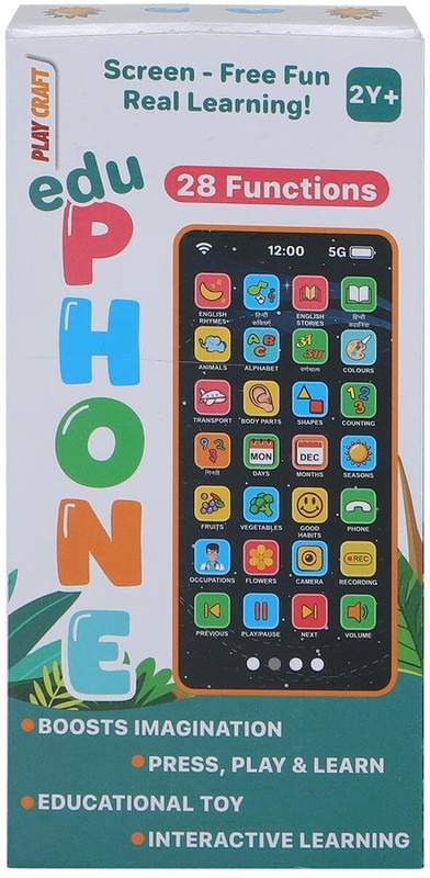 laygara Phone Learning Toy – 28 Function rechargeable Musical Mobile Toy for Kids(Multicolor)
