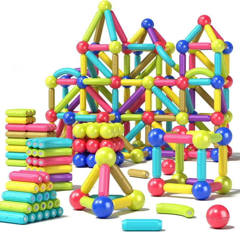 Extrawish 36 PCs Magnetic Toys, Stacking Toys, Building Blocks Stick Blocks For Kids(Multicolor)