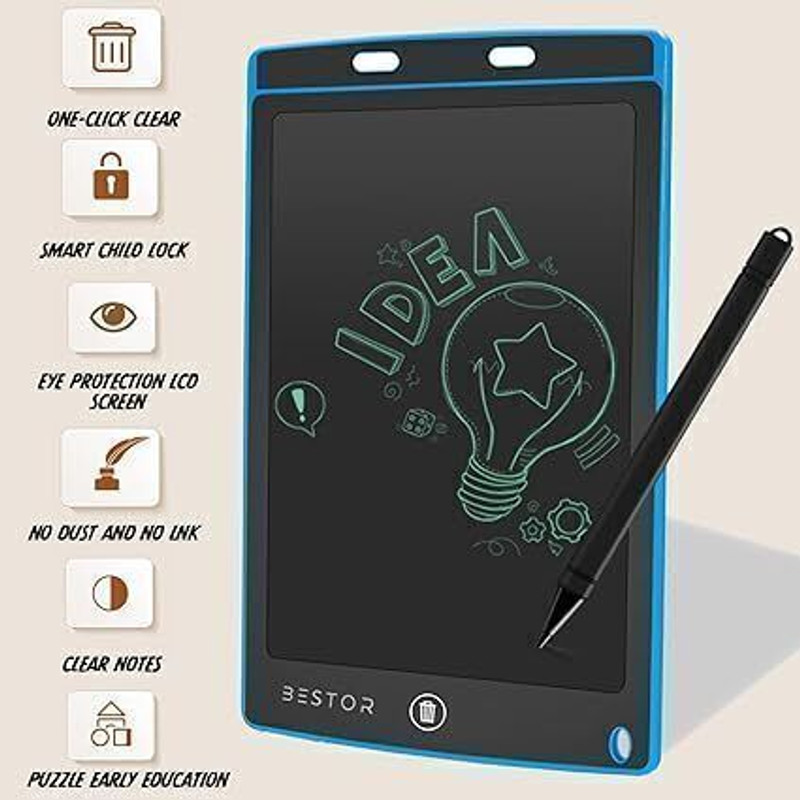 XORTIC Portable LCD Writing Tablet for Kids, Reusable Digital Writing Slate, 8.5 Inch(Multicolor)