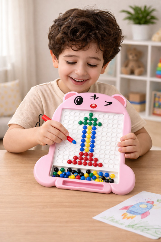 Hallari Kids Magnetic Drawing Board with Magnetic pen toy for 3+ year kids(Pink)