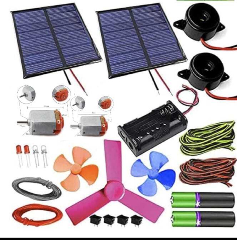 VITSZEE Double Solar learning Kit,Energy Experiments kit for School , Panel(Multicolor)