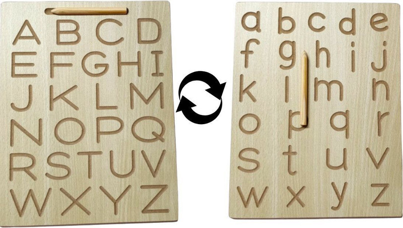 APD New ABCD writing practice wooden board |ABCD writing wooden board for kids(Maroon)