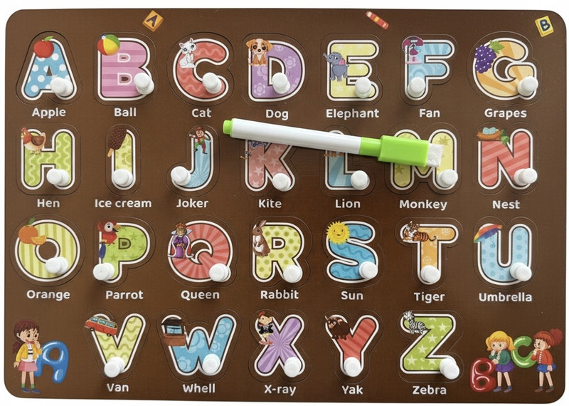 ValueHub Educational toy for kids Age 2-5 years (MULTICOLOUR) Reversible Write&Wipe(Multicolor)