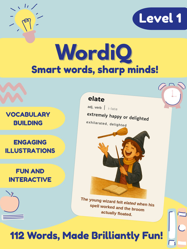 gurukanth Vocabulary Flash Cards for Kids - Learn 112 Words with Wordplay(Multicolor)
