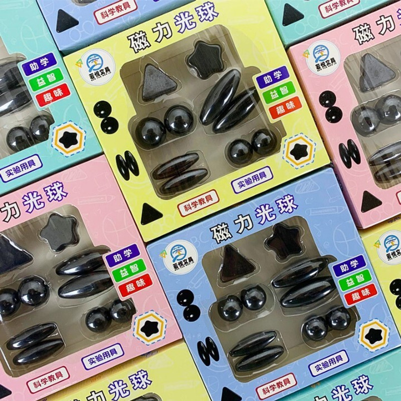 Bazaar Magnets Set for Magnet Experiments Learning Playing-Pack of 10 Pcs-1 Box(Multicolor)