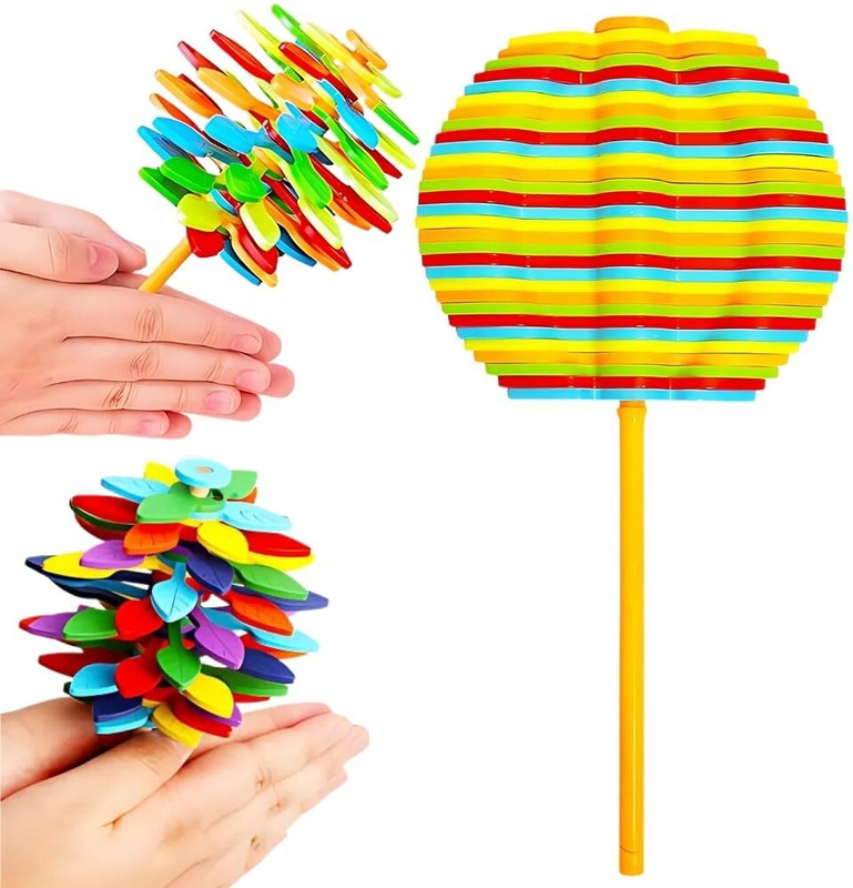Homtheo Candy Flower Toy Stress Relief Fun Toy Spinning Tops Gag Toy(Multicolor)