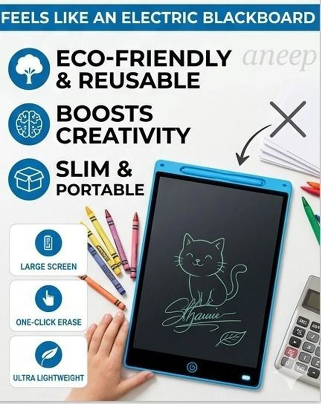 MISVI Premium LCD 12 in Writing pad for Kids(Blue)