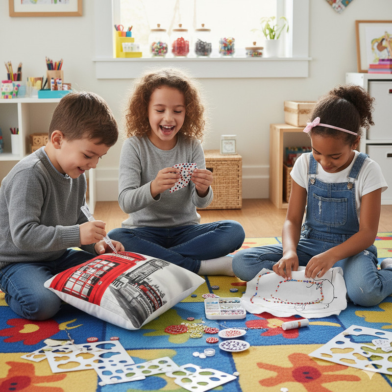dimorraclub Dimorra Kids X Pillow DIY Telephone(Multicolor)