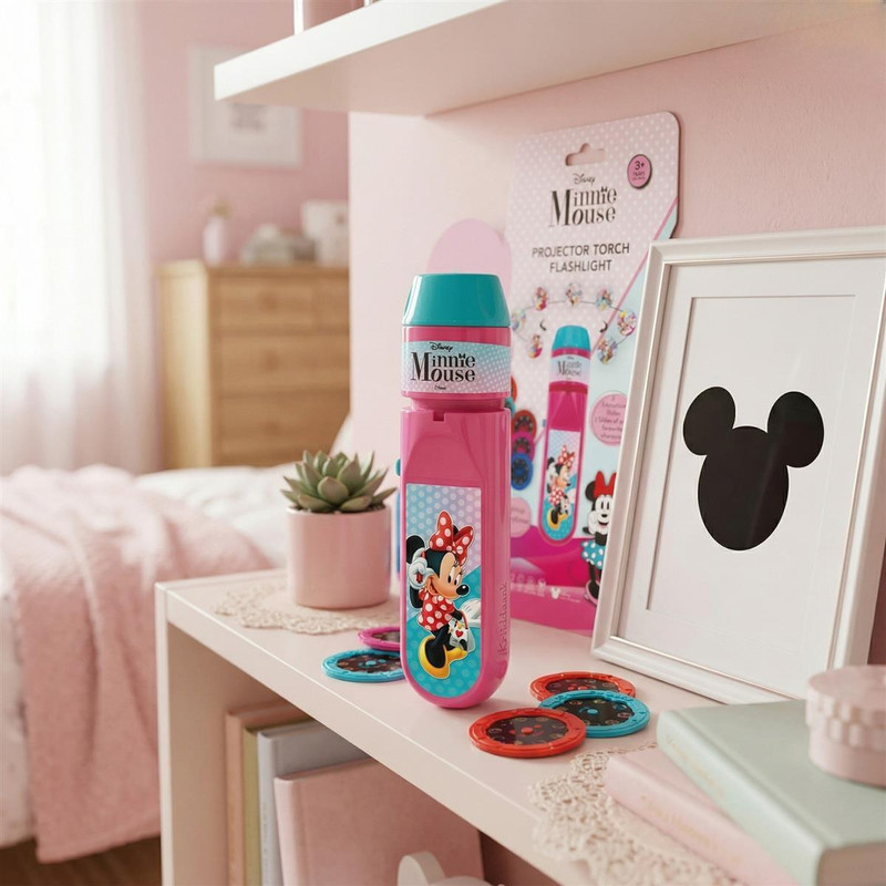 Kriiddaank Disney Minnie Mouse Projector Torch Flashlight for Kids(Pink)